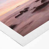 Art Deco-style poster of Acadia National Park in vibrant greens and blues on rolled canvas, suitable for dining room decor.