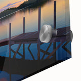 Large abstract acrylic print of a Maine landscape in muted earth tones, ideal for dining room art.