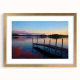 Extra large abstract art print of a textured Maine scenery in gold frame, ideal for living room decor.