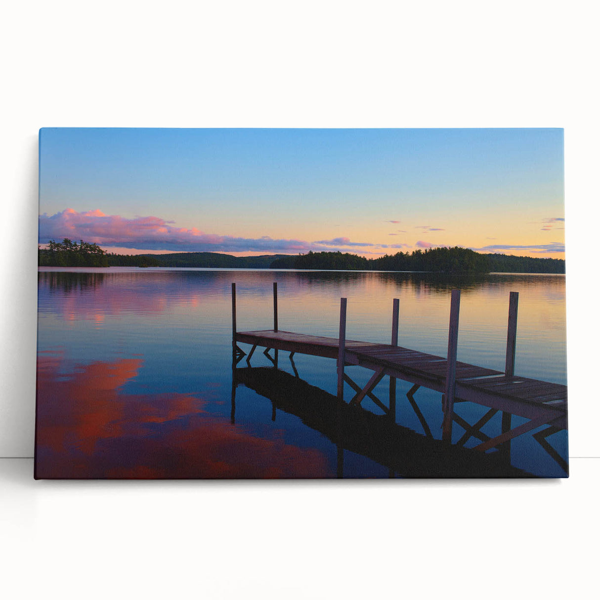 Black and white scenic photography of Maine coastline on stretched canvas, ideal for kitchen wall art.