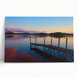 Black and white scenic photography of Maine coastline on stretched canvas, ideal for kitchen wall art.