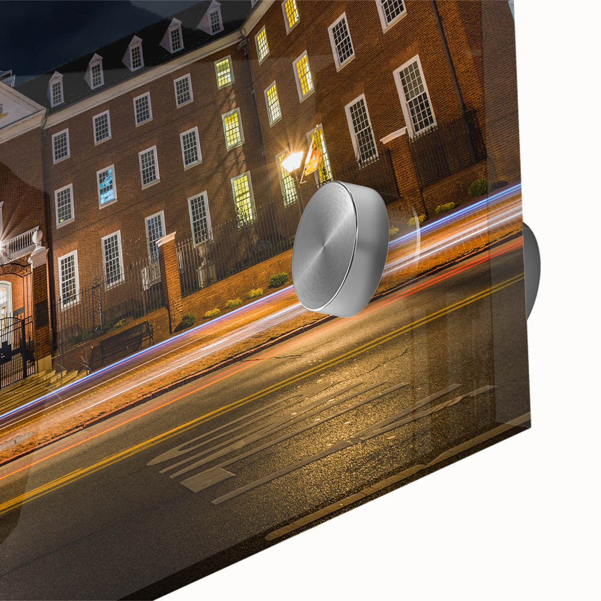 Large abstract wall art depicting Annapolis scenery in mid-century modernist style.