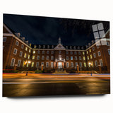 Acrylic print of a large abstract depiction of Annapolis scenery in muted blue and gray tones.