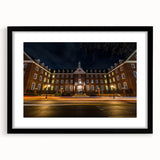 Extra large abstract art print of Annapolis, Maryland, featuring vibrant colors and textured design on a black framed canvas.