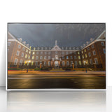 Acrylic print of Annapolis skyline in art deco style with soft blue and white tones, suitable for nursery wall art.