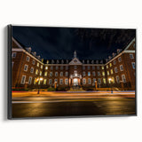 Black and white framed canvas featuring a vintage-style landscape of Annapolis, Maryland, ideal for bedroom wall decor.