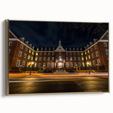 Framed canvas of Annapolis, Maryland landscape featuring vintage-style black and gold tones, ideal for bedroom wall art.