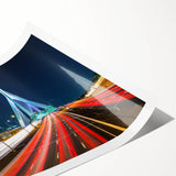 Extra large wall art featuring line art flowers in black on white, rolled print, ideal for large living room wall decor.