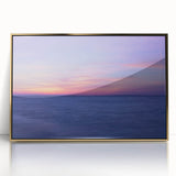 Framed acrylic print of a Cape Cod, Massachusetts landscape in mid-century modernist style with muted earth tones.