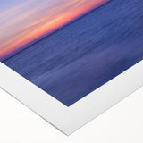 Art deco poster featuring a serene Massachusetts Cape scenery in muted blue and green tones on rolled canvas.