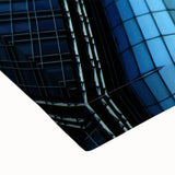 Black and white landscape art painting of Detroit on stretched canvas, ideal for bedroom wall art.