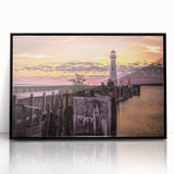 Large abstract wall art of Michigan's Upper Peninsula in muted earth tones, framed in black acrylic.