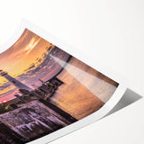 Extra large wall art featuring line art flowers in soft pastel shades on a rolled print.