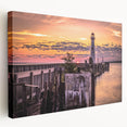 Large art print of Michigan's Upper Peninsula on stretched canvas, featuring lush green landscapes.