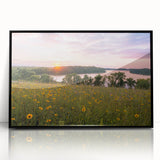 Large abstract wall art depicting a Minnesota landscape in muted earth tones on a framed acrylic panel.