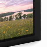 Close-up of a textured black wall art depicting a Minnesota scenery on framed canvas, suitable for living rooms.