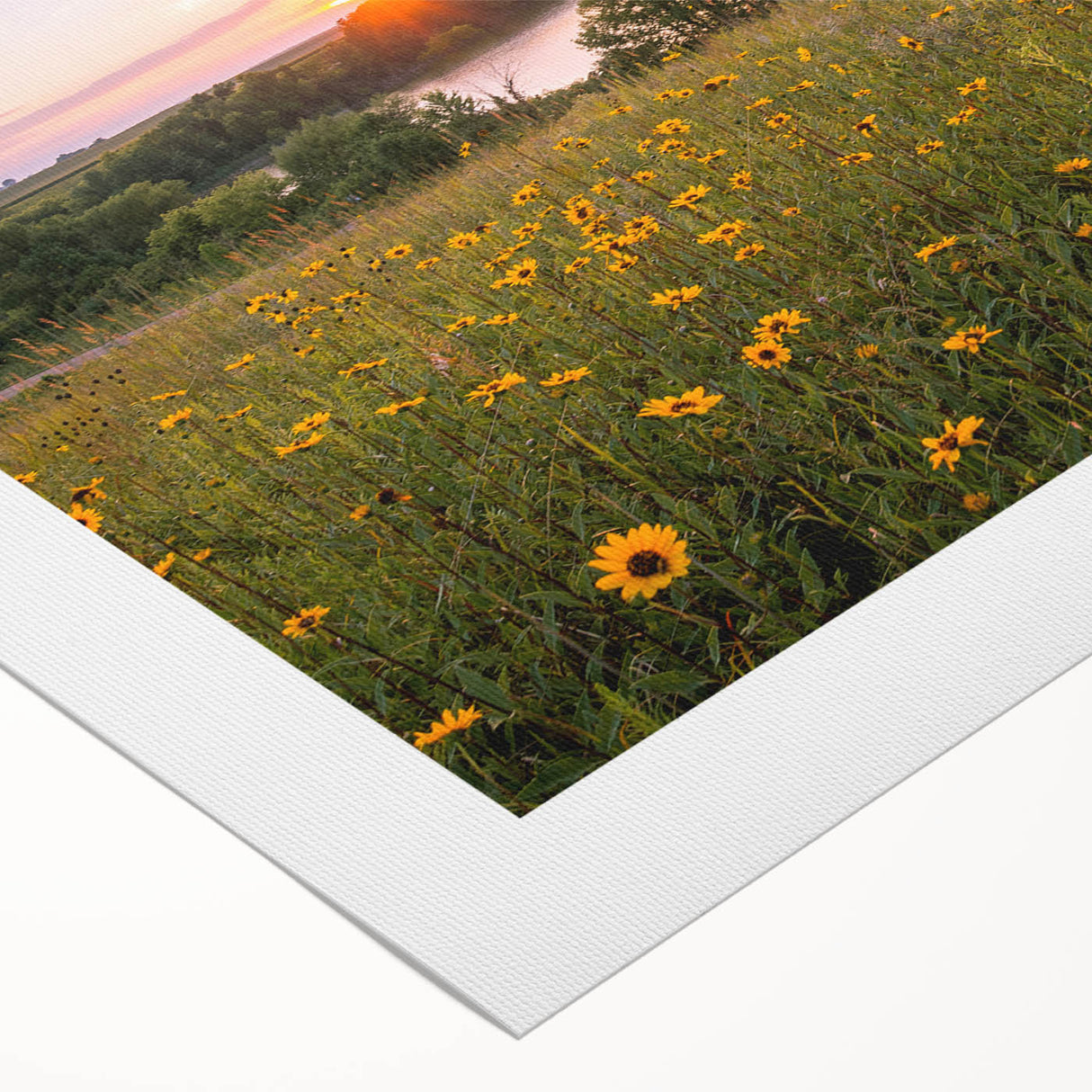 Art deco poster of Minnesota scenery in muted earth tones on rolled canvas, suitable for dining room decor.