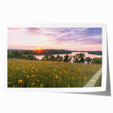 Extra large rolled canvas print of Minnesota scenery featuring vibrant green and blue tones, ideal for dining room wall art.