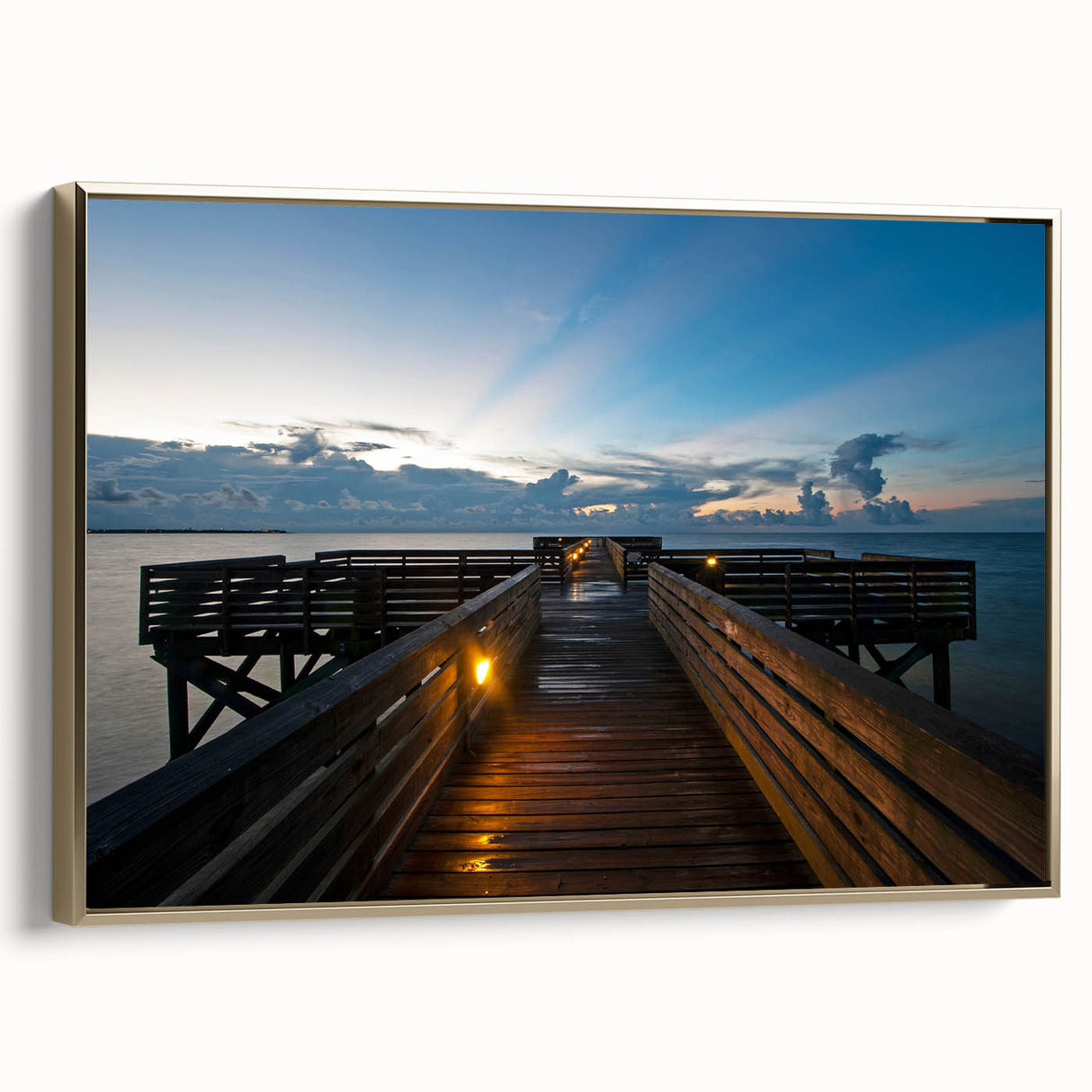 Framed canvas depicting a vintage-style Mississippi landscape in muted gold and black tones, ideal for bedroom wall art.