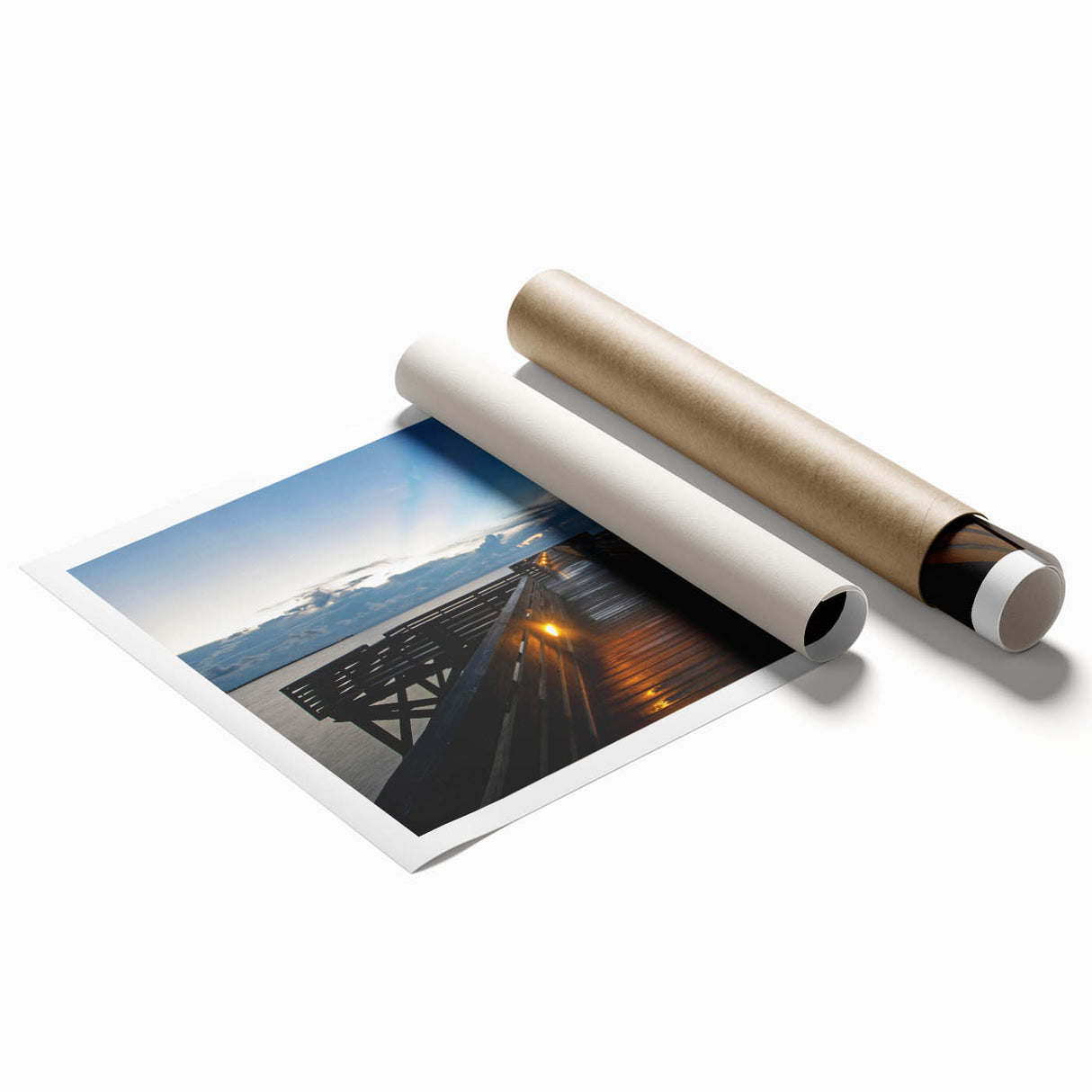 Extra large rolled print of a Mississippi landscape with vibrant floral elements, ideal for classy bathroom wall art.