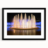 Extra large framed abstract art print of Kansas City with vibrant, textured colors on canvas, ideal for living room decor.