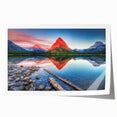 Extra large rolled print of Glacier National Park with lush greenery and mountainous backdrop.