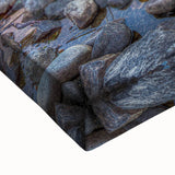 Black and white landscape art painting of Montana's Glacier on stretched canvas, suitable for bedroom wall art.