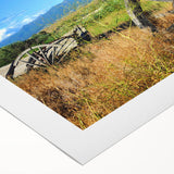 Art deco poster featuring a serene Montana landscape in muted green and blue tones, ideal for dining room wall art.