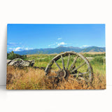 Black and white photograph of Montana scenery on stretched canvas, ideal for kitchen wall art or bedroom ambiance.
