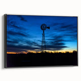 Black and white framed canvas depicting a vintage Nebraska landscape, ideal for bedroom wall decor.