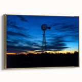 Framed canvas of a Nebraska landscape in muted earth tones, ideal for bedroom wall art.