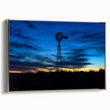 Landscape art painting of Nebraska scenery on framed canvas, featuring colorful art in vintage poster style.