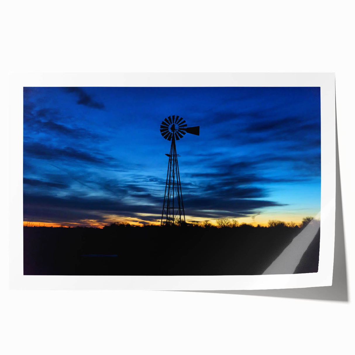 Rolled print of Nebraska scenery with soft pastel colors, ideal for art wall dining room.