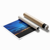 Extra large rolled print of a Nebraska scenery with muted earth tones, perfect for classy bathroom wall art.