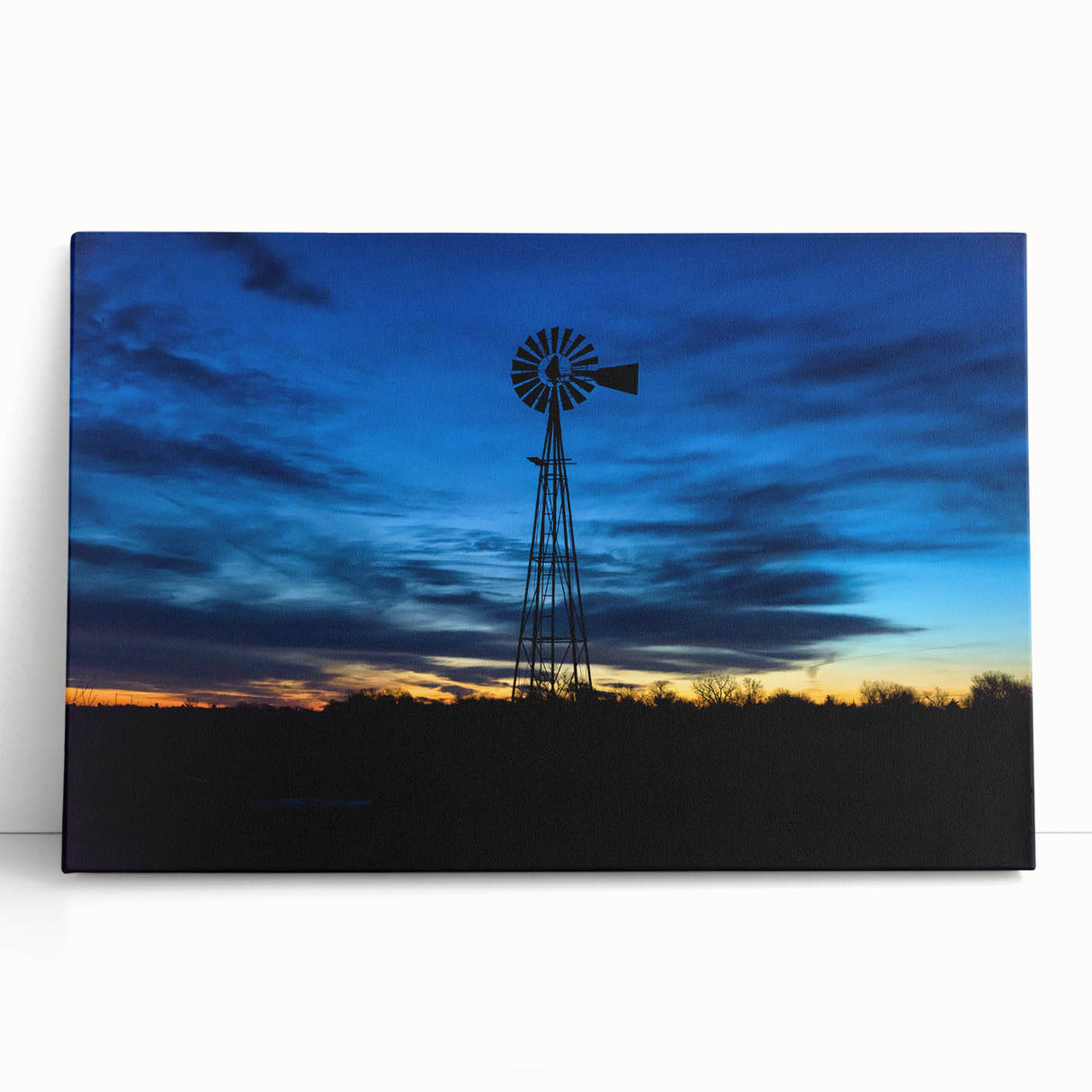 Black and white large art canvas of a Nebraska landscape, ideal for kitchen wall art or bedroom ambiance.