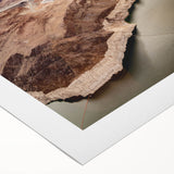 Art deco poster of Hoover Dam in muted blue and gray tones on rolled canvas, suitable for dining room wall art.