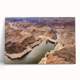 Monochrome stretched canvas of Hoover Dam, ideal for kitchen wall art or bedroom ambiance.