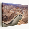 Side view of Hoover Dam in monochrome, printed on stretched canvas, suitable for kitchen wall art.