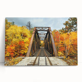 Black and white photograph of a New Hampshire landscape on stretched canvas, ideal for kitchen wall art.