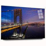 Acrylic print of a large abstract depiction of New Jersey scenery in muted earth tones, ideal for bedroom or dining room art.