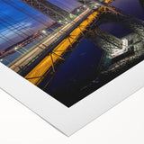 Art deco poster of New Jersey scenery in pastel shades on rolled canvas, suitable for dining room wall art.