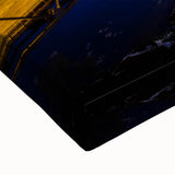 Black and white landscape art painting of New Jersey scenery on stretched canvas, ideal for bedroom wall art.