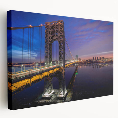Scenic New Jersey landscape on stretched canvas, featuring muted earth tones and a minimalist style.