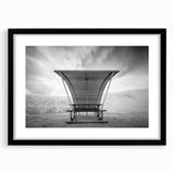 Extra large abstract art print depicting the White Sands of New Mexico with vibrant blue and pink hues on a textured canvas.