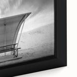 Extra large framed canvas of White Sands, New Mexico in black with colorful, textured art, ideal for living room decor.
