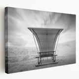 White Sands, New Mexico landscape on large stretched canvas with soft blue and white tones, suitable for kitchen wall art.