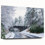 Acrylic print of the Blue Ridge Mountains in muted green and blue tones, suitable for bedroom or dining room decor.