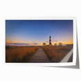 Rolled print of Cape Hatteras with muted earth tones, ideal for art wall dining room.