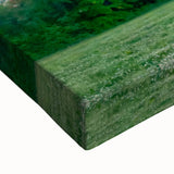 Black and white landscape painting of Charlotte skyline on large stretched canvas, suitable for bedroom wall art.