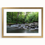 Extra large abstract art print of Durham, North Carolina, in textured hues of blue and gray on a framed canvas.